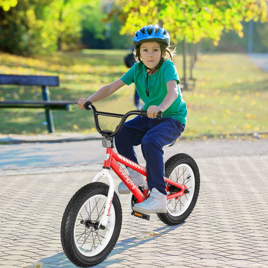 16-Inch Kids' Bicycle with Training Wheels – Blue or Red
