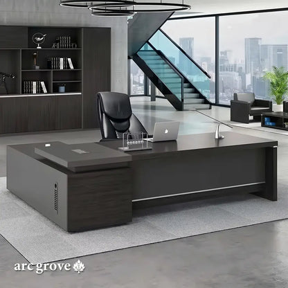 Hershey L-Shaped Executive Desk with Lockable Storage