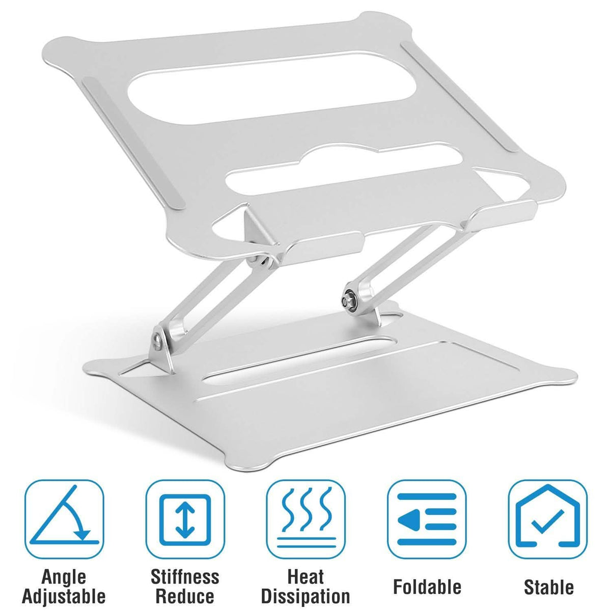 Adjustable Aluminum Laptop Stand with Ventilated Design