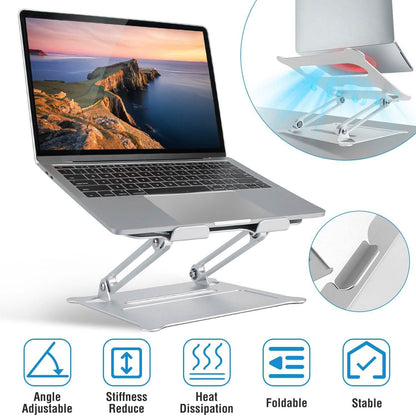Adjustable Aluminum Laptop Stand with Ventilated Design