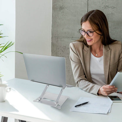 Adjustable Aluminum Laptop Stand with Ventilated Design
