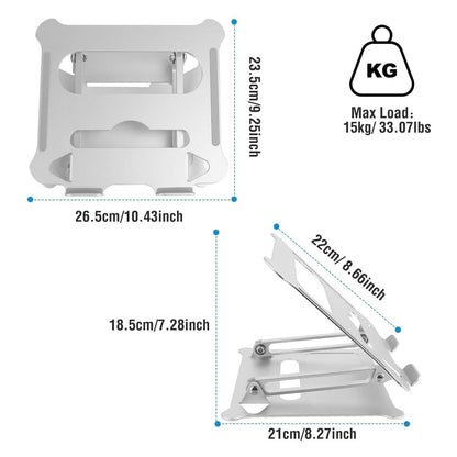 Adjustable Aluminum Laptop Stand with Ventilated Design