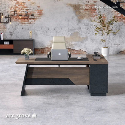 Linton L-Shaped Executive Desk with Storage
