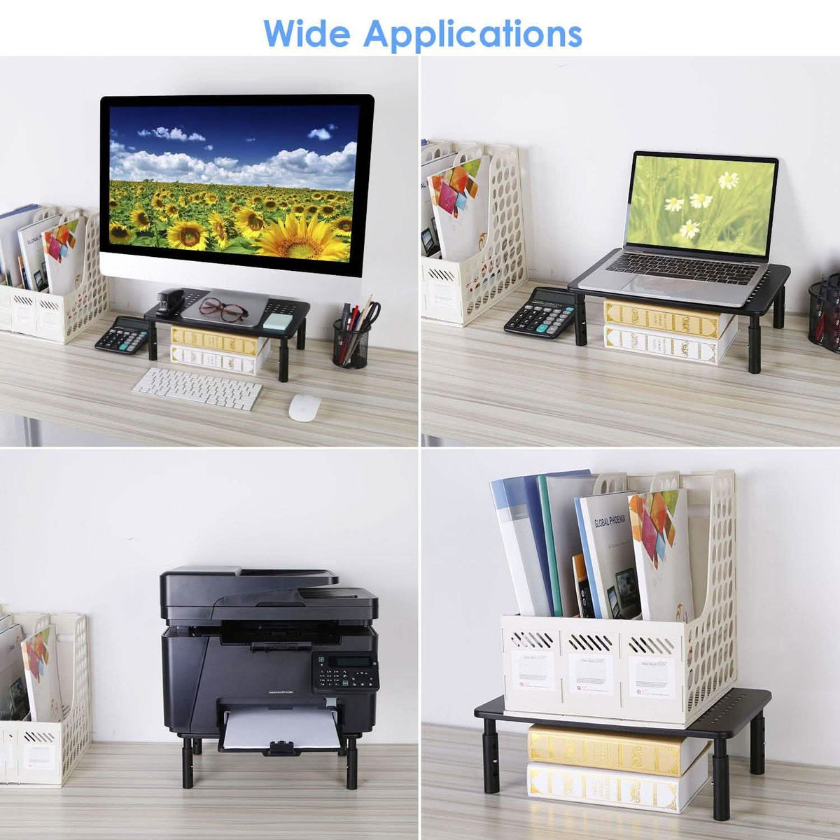 3-Height Adjustable Monitor Stand Riser