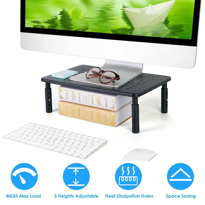 3-Height Adjustable Monitor Stand Riser
