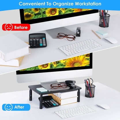 3-Height Adjustable Monitor Stand Riser
