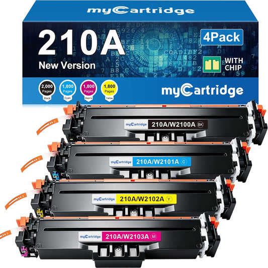 myCartridge HP 210A Toner With Chip 4-Pack (Black, Cyan, Yellow, Magenta) | HP Color LaserJet Pro 4201dw · 4201dn · MFP 4301fdw · MFP 4301fdn |