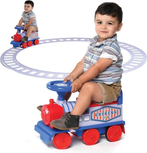 Play22 Electric Ride On Train Set with Tracks - Interactive Toy Train for Kids