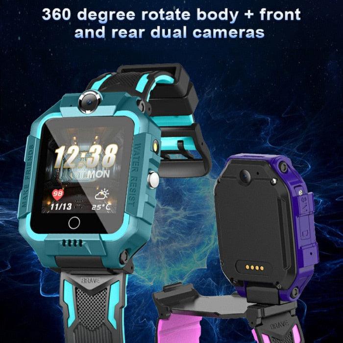 2G/4G Kids Smart Watch Phone Call Digital Screen Waterproof Wristwatch GPS Locator Smart Watch With Dual Camera Pedometer Touchscreen Kids Watch With MP3 Music Player Video Recorder Toddlers Toys Birthday Gift For Children