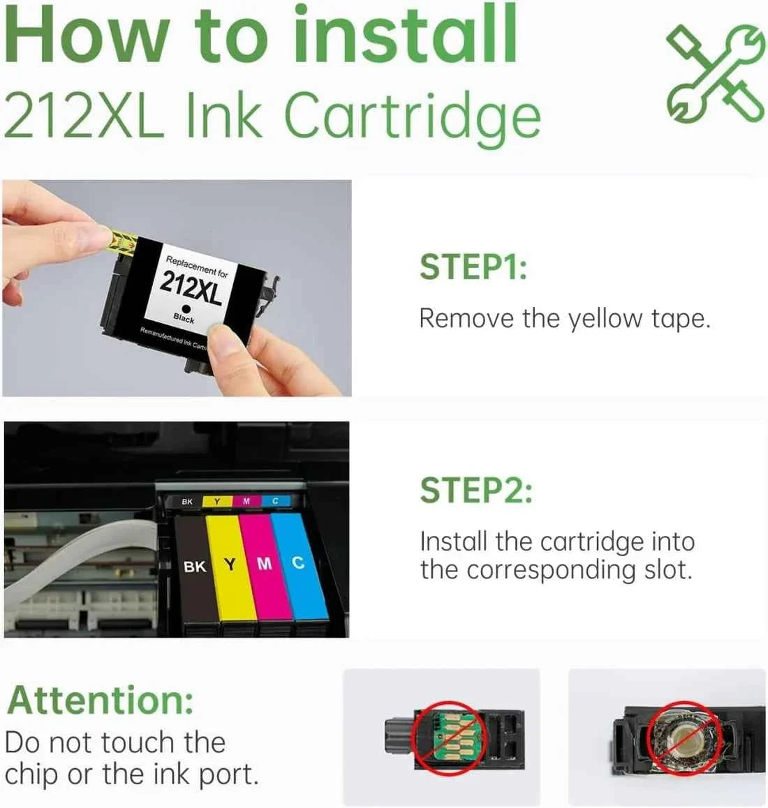 myCartridge Compatible Remanufactured Epson 212XL Ink Cartridges 5-Pack (2 Black, 1 Cyan, 1 Yellow, 1 Magenta) | WF-2850 WF-2830 XP-4100 XP-4105 | 600 Pages High Yield