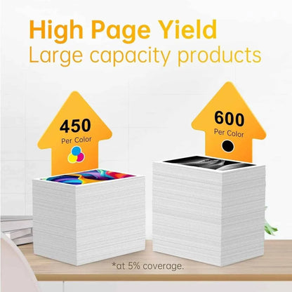 myCartridge Compatible Remanufactured Epson 212XL Ink Cartridges 5-Pack (2 Black, 1 Cyan, 1 Yellow, 1 Magenta) | WF-2850 WF-2830 XP-4100 XP-4105 | 600 Pages High Yield