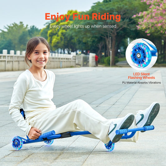 Kids Ride-On Drift Scooter Cart with Zig-Zag Motion for Ages 10+ and 198 lbs Capacity
