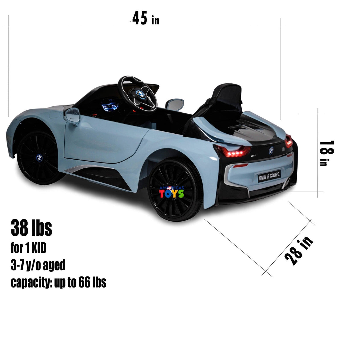 12V Licensed BMW Kids Ride-On Coupe with RC, MP3, and Single Seat in Multiple Colors