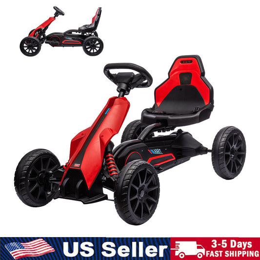 Electric 12V Drift Ride-On Kart with Adjustable Seat, 2 Speeds, and Shock Absorbers