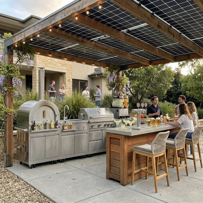 Outdoor Kitchen, Barbecue Grill & Pizza Oven