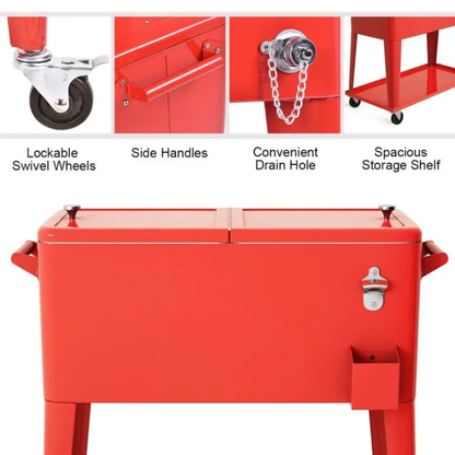 Rolling Party Cooler Ice Chest US