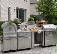 Outdoor Kitchen, Barbecue Grill & Pizza Oven