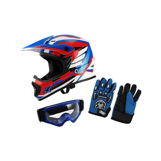 Youth Kids Motocross Offroad Street Dirt Bike Helmet for Motorcycle and ATV