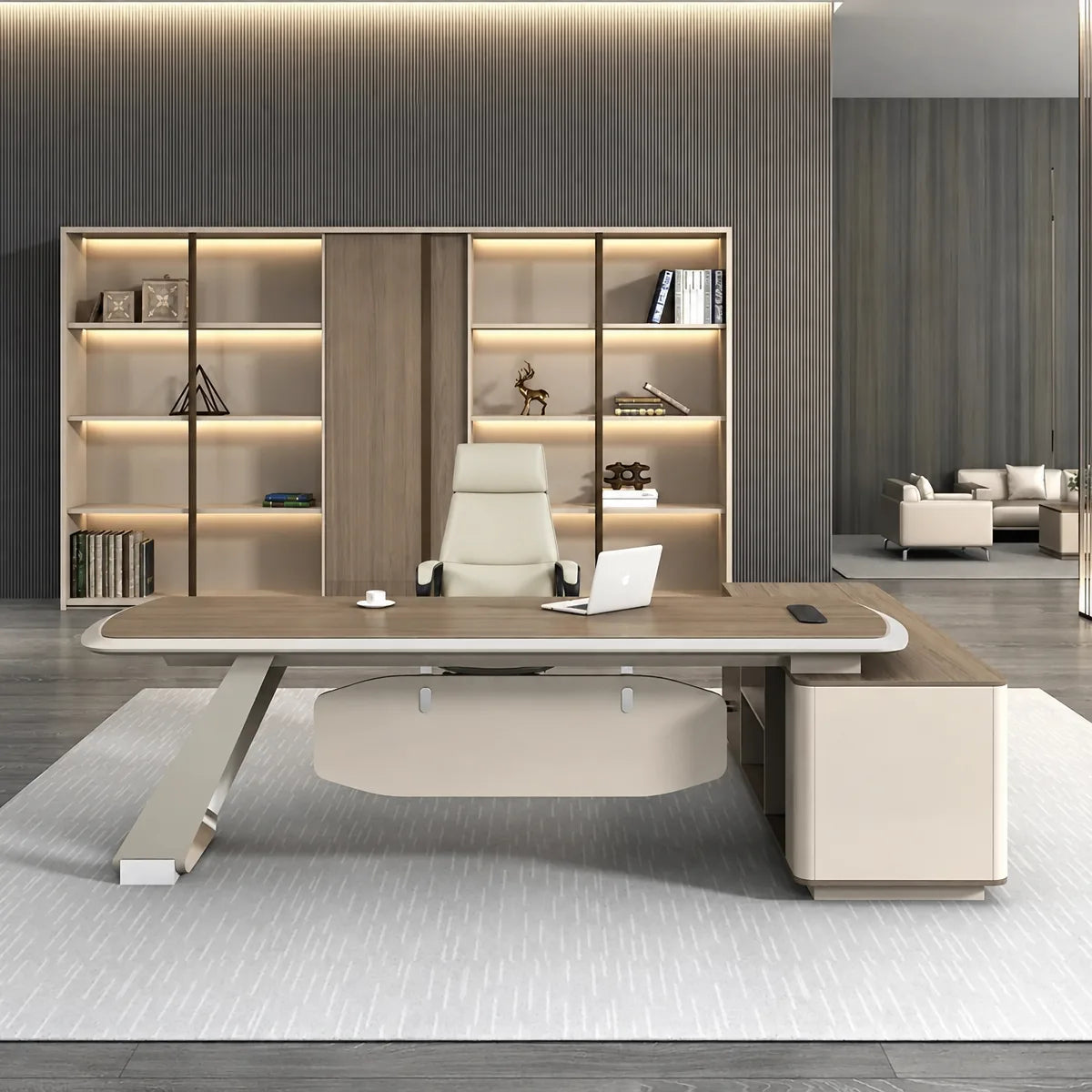 Tiller · Modern Executive L-Shaped Desk