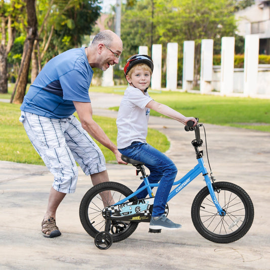 16-Inch Navy Kids' Bicycle with Helmet & Training Wheels